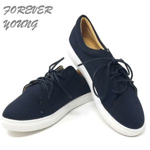 Laced Fabric Fashion Walking Shoes SN-2804, Black